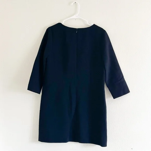 J. Crew Elegant Navy V-Neck Dress Size 10 - Picture 2 of 3